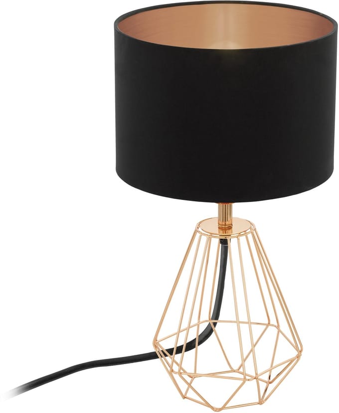 EGLO Carlton 2 Tafellamp - E14 - 30,5 cm - Koper/Zwart