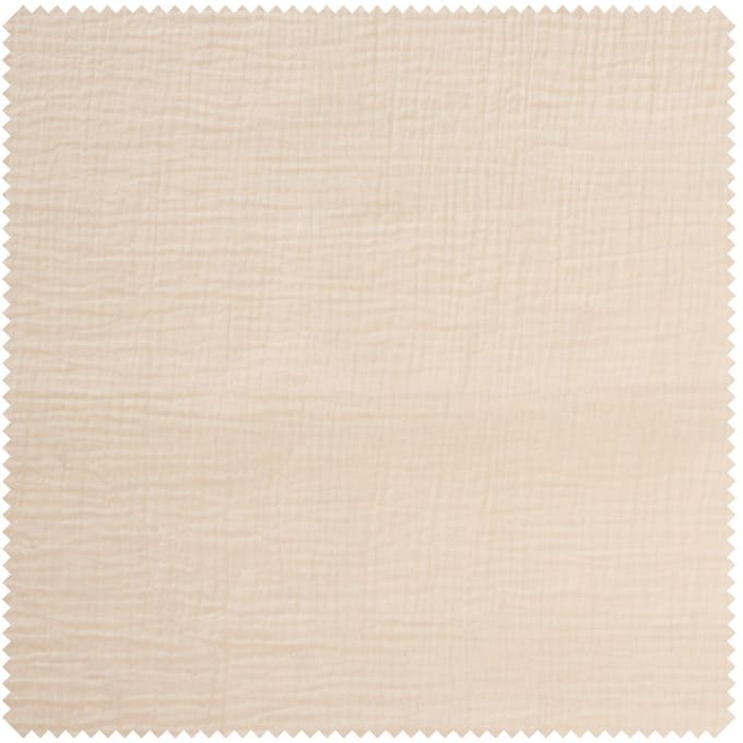 Musselin katoenen stof "Uni" - Linnen-Beige