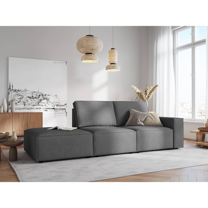 Modulair 3-zitselement Carlo links ribstof | Milo Casa