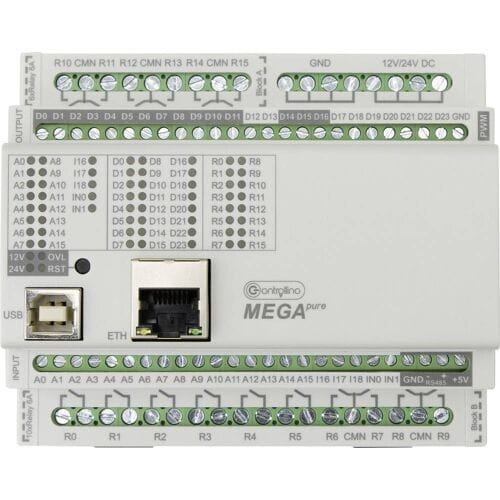 Controllino MEGA pure 100-200-10 PLC-aansturingsmodule 12 V