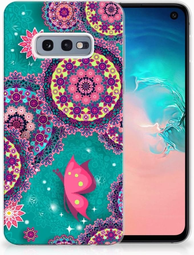 Samsung Galaxy S10e Hoesje maken Cirkels en Vlinders