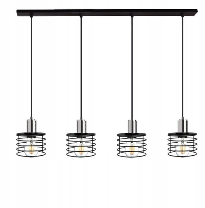 Moderne Hanglamp BALI 60-11 LED Zwart - 4xE27