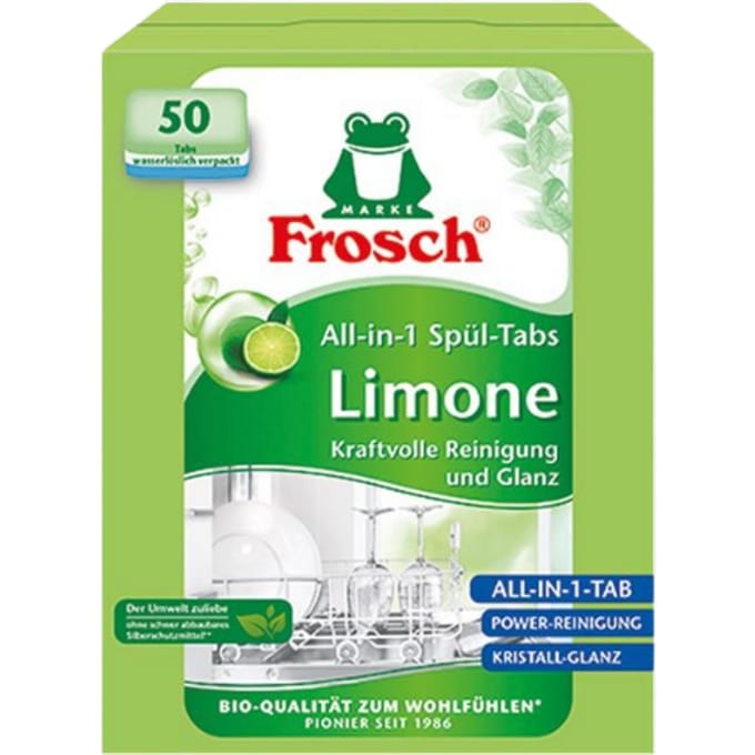 Frosch Lemon All-In-1 Vaatwastabletten - 50 stuks