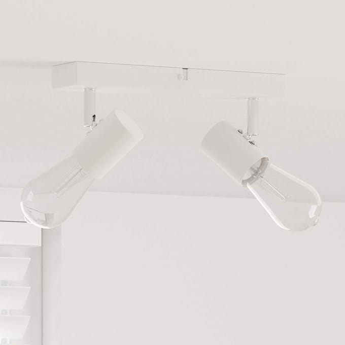 vidaXL Plafondspot met schijnwerpers Wit 26 x 6,5 x 11,5 cm Metaal