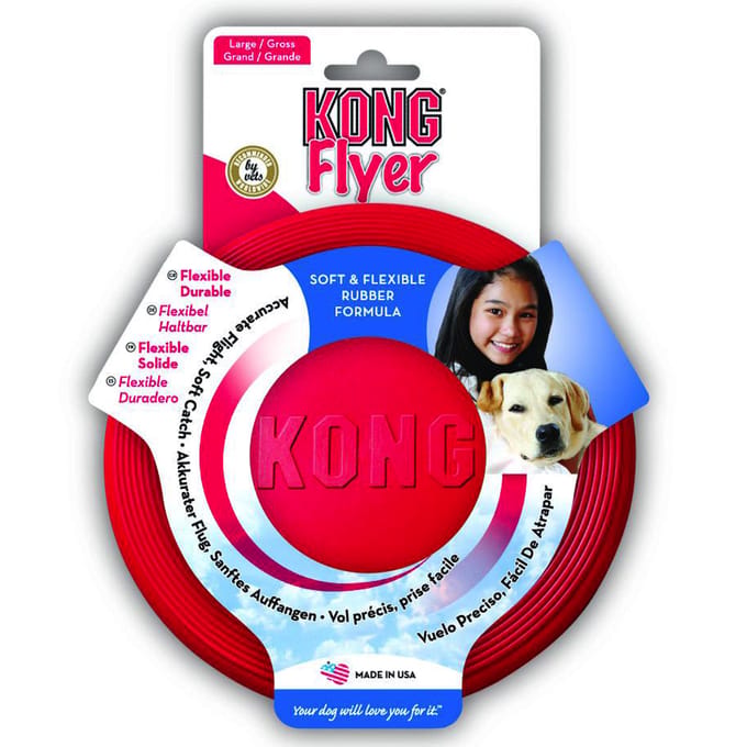 Kong Flyer Frisbee - Hondenspeelgoed - Rood -  Ø25 cm