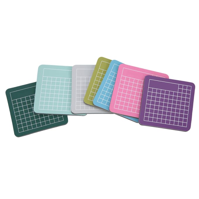 Lot de 7 mini tapis de découpe colorés auto-réparateurs pour sculpture artisanale, accessoires faits main white
