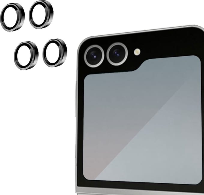 2x Geschikt voor Samsung Galaxy Z Flip 5 - Screenprotector Camera - Beschermglas Camera Glas