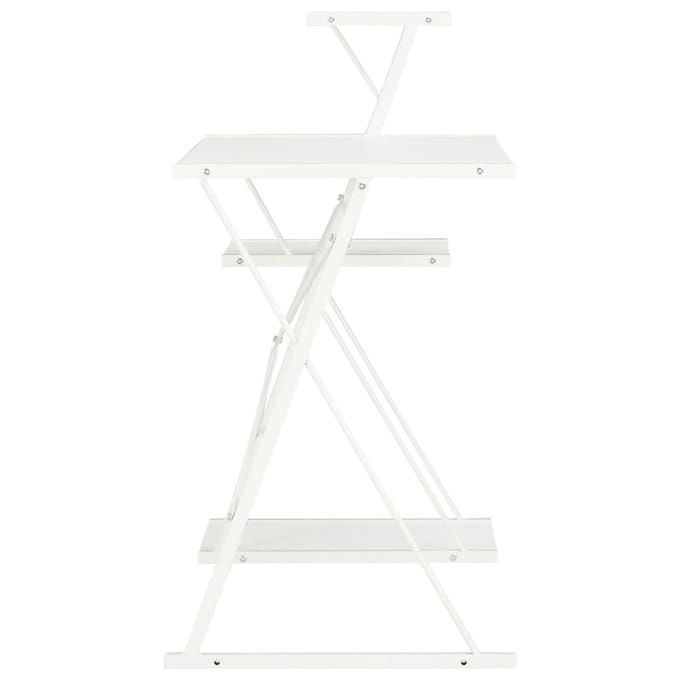vidaXL - Bureau - met - schap - 116x50x93 - cm - wit