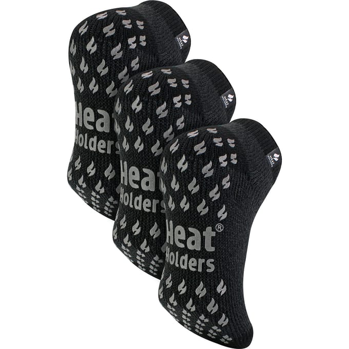 Thermische pantoffels voor heren van Heat Holders - 3-pack lage antislipsokken