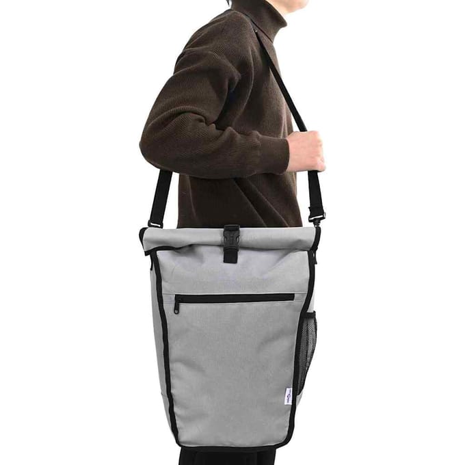 vidaXL - Fietstas - Grijs - 34 - x - 16 - x - 59 - cm - Polyester