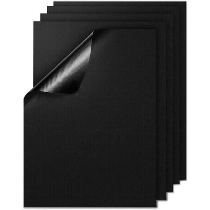 Bakmat - mixigoo - Set van 5 - Anti-aanbak - Herbruikbaar - 40 x 33 cm zwart